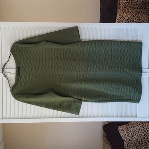 Sharagano Womens Olive Green Dress